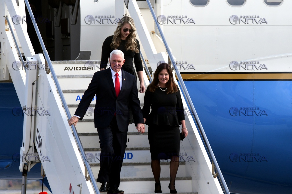 Il vicepresidente Usa Mike Pence in visita a Roma