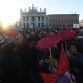 Manifestazione delle sardine a Roma , in Piazza San Giovanni