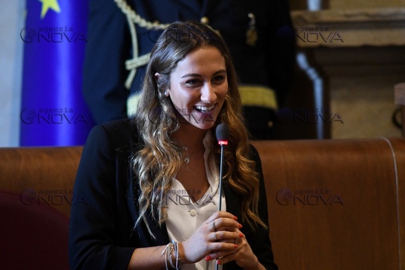 Simona Quadarella riceve la Lupa Capitolina