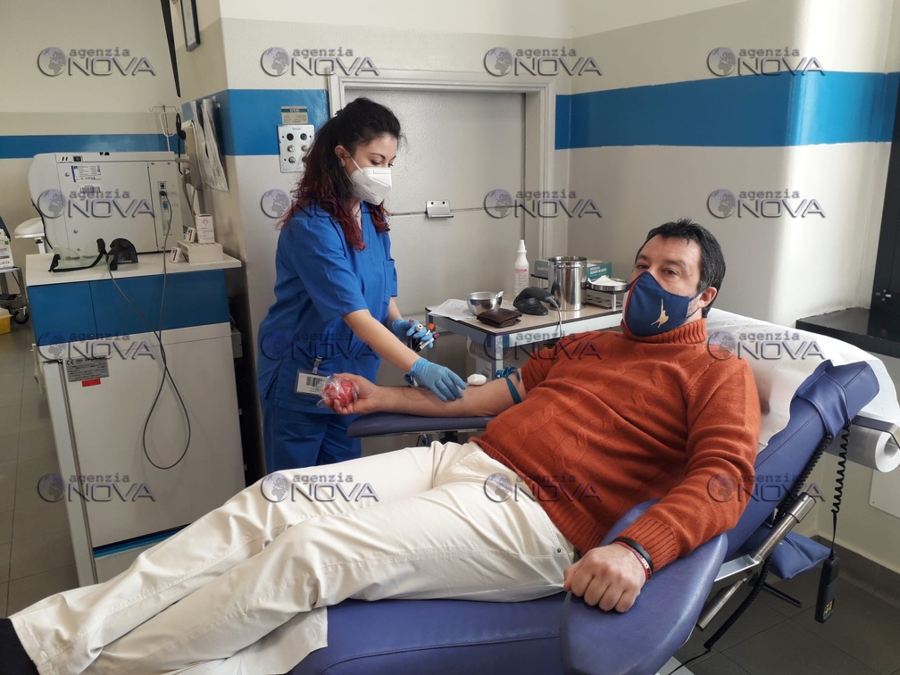 Matteo Salvini donazione sangue