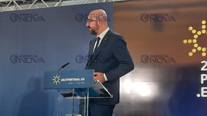 Charles Michel - conferenza stampa vertice di Oporto