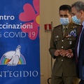 Roma, inaugurazione hub vaccinale Sant'Egidio