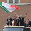 Europei, la nazionale italiana sfila a Roma