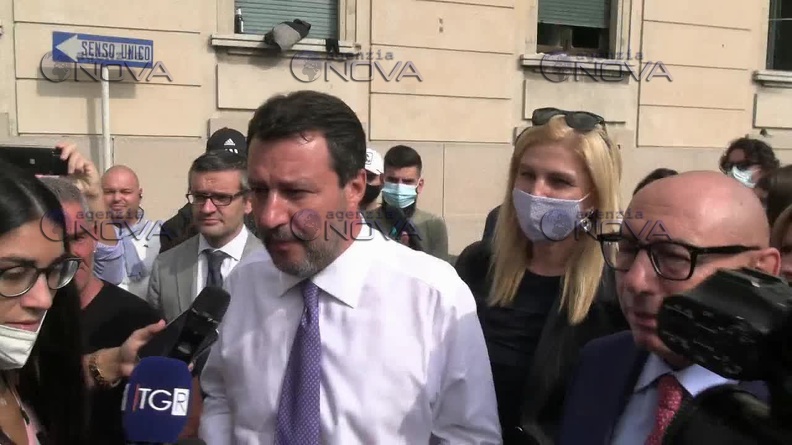 Matteo Salvini e Luca Bernardo ex macello Milano