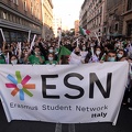 Roma, corteo studenti Erasmus