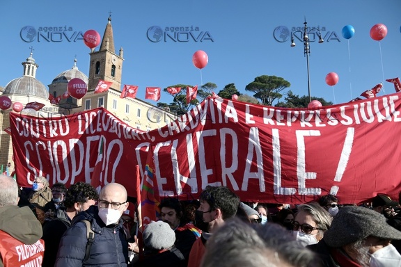 Roma, sciopero geenerale Cgil Uil