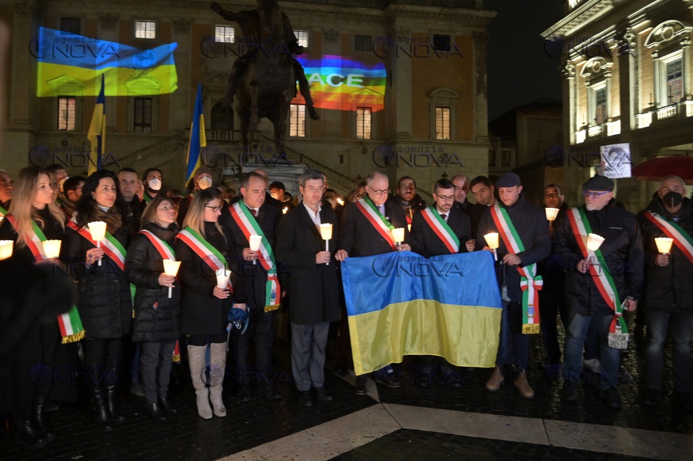 Roma, fiaccolata per la pace in Ucraina
