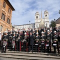 Italia-Regno Unito: banda della Royal Navy "improvvisa" per le strade di Roma
