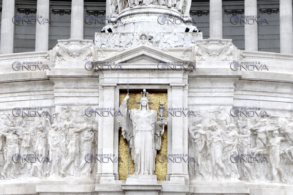 Roma restaurato il fregio dell'Altare della Patria, al via mostra "La Dea Roma"