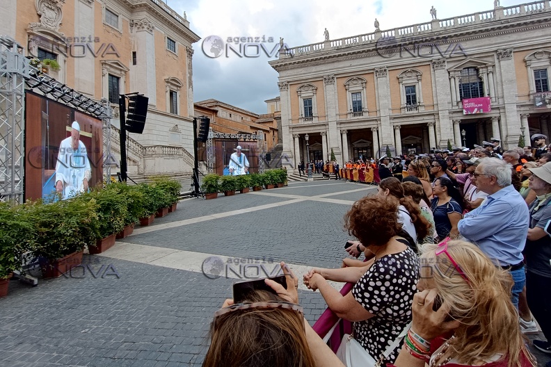 Roma, Papa Francesco in campidoglio