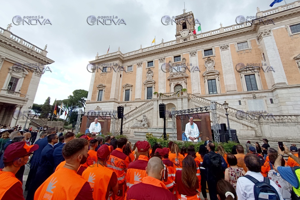 Roma, Papa Francesco in campidoglio