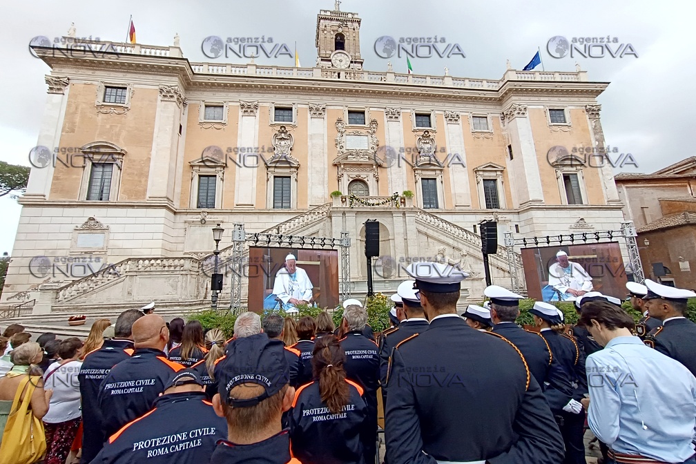 Roma, Papa Francesco in campidoglio