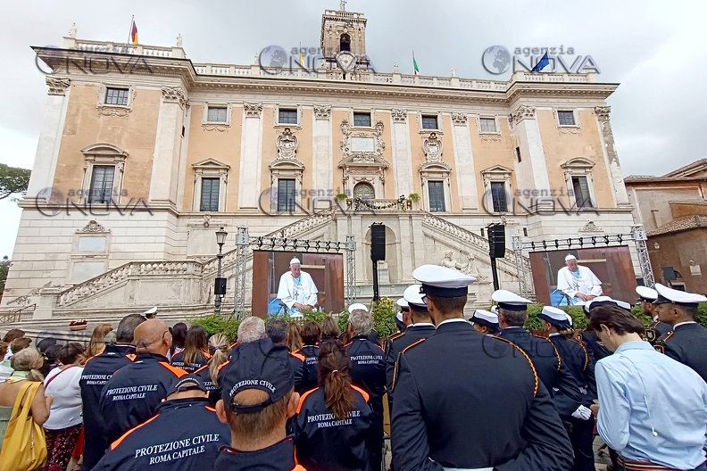 Roma, Papa Francesco in campidoglio