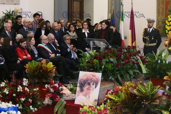 Roma, sala della protomoteca, camera ardente di Valeria Fedeli